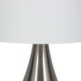 thumbnail image 4 of 28"Hx14" Diameter, Metal Teardrop Table Lamp, Silver, Modern Table Lamp for Room and Office, Brushed Nickel Finish, 4 of 6