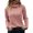 Pink, variant on Lisbinx Preppy Sweater Fashion Sweater V-Neck Long Sleeve Stretchy Sweaters for Women Loose Fit Knitting Cotton Simple Solid for Vacation Pink L Clearance