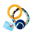 thumbnail image 3 of Vibrant Life Multicolor Chomp & Tug Buddy TPR & Rope Ring Interactive Dog Chew Toy, Small, 3 of 7