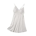 thumbnail image 2 of Kureaily Women's Elegant V Neck Lace Floral Thin Strap Sleepwear Nightgown Women's Nightgown, 2 of 5