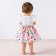 thumbnail image 2 of Letdown Girl Easter Dress A Line Casual Tutu Dresses Toddler Ruffle Flutter Shoulder Bunny Eggs Print Knee Length Dresses Holiday Outfits (Pink,18-24 Months), 2 of 9