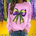 thumbnail image 1 of Xuyuer Women's Carnival Printed Long Sleeved Round Neck Mardi Gras Sweatshirt Carnival Outfits Women Carnival Sweatshirts Fat Tuesday Fashionable Pullover Tops, 1 of 6