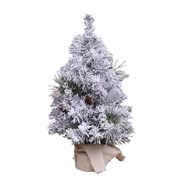 Mini Snow Pine Tree Christmas Trees Cinnabar 30/40/50/60cm 30cm Festival PVC 1pcs Desktop Decoration