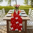 thumbnail image 4 of Table Runners 72 Inches Long Dress Scarves, Red White Bow Farmhouse Kitchen/Dining Table Runner, Coffee Tablerunners, Modern Art Watercolor Bowknot 18x72 Inch, 4 of 9