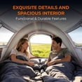 thumbnail image 5 of 4 Person Pop Up Tent for Camping, Waterproof Instant Family Tent with Front Awning, Automatic Tent Throw Pop Up Instant Flip Pop Tent for Camping, Light Gray, 5 of 11