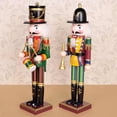 thumbnail image 4 of Cascanueces de madera, cascanueces decorativos navideños de 30 cm de altura, estatuilla de soldado cascanueces, estatuas de decoración de cascanueces de madera, decoración de cascanueces navideñas (1), 4 of 5