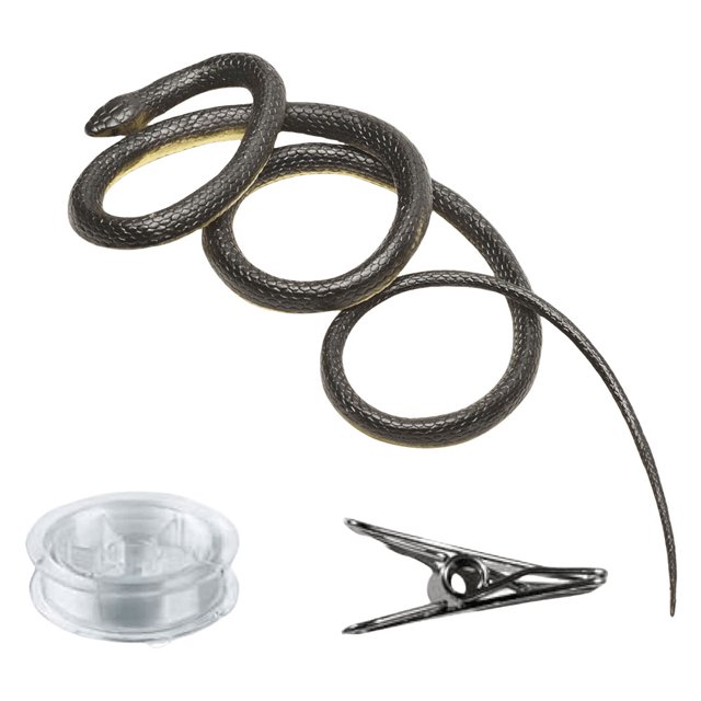 Juguete de broma de serpiente con cuerda y Clip juguete de serpiente de simulación accesorios de broma de serpiente falsa