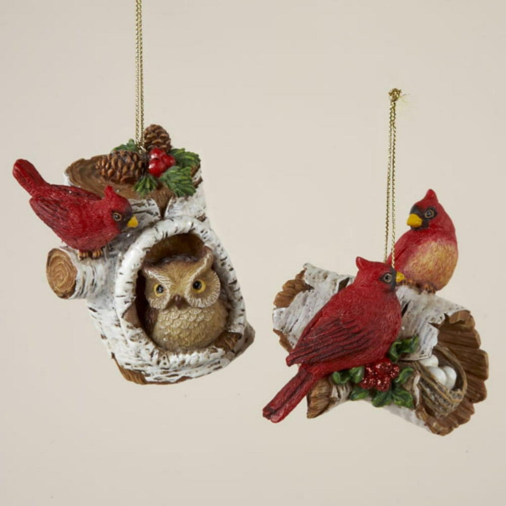 club-pack-of-12-in-the-birches-red-cardinal-bird-on-log-christmas