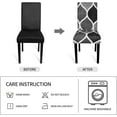 thumbnail image 5 of Dining Room Chair Covers Set of 6, Stretch Parsons Chair Slipcovers Universal Removable Washable Chair Seat Covers Protector for Dining Room, Kitchen, Hotel and Party, Black Geometric, 5 of 6