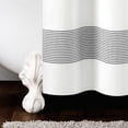 thumbnail image 5 of Lush Decor Boho Tassel Stripe Yarn Dyed Eco-Friendly Recycled Cotton Shower Curtain Black/White Single 72X72, 5 of 6