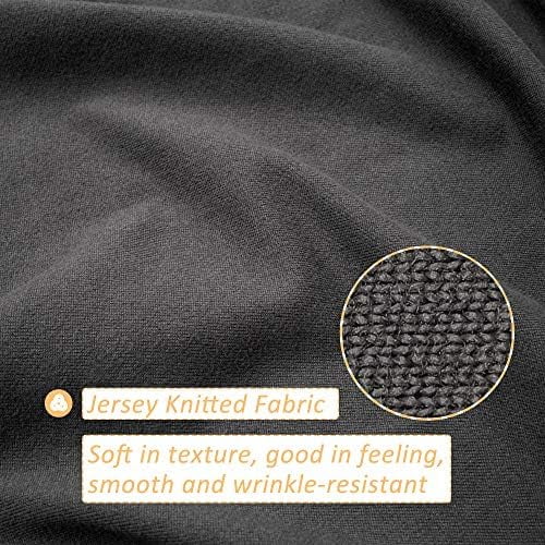 Stretch Jersey Box Spring Cover Wrap Around, Bed Skirt Alternative, Ultra Soft & Wrinkle Resistant, Full/Full XL, Dark Gray
