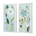 thumbnail image 2 of Crystal Art Gallery Contemporary Floral Set of 2 Framed Canvases, Blues, 2 of 10