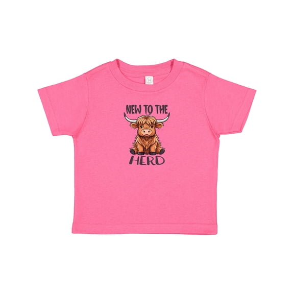 Inktastic New to the Herd Highland Cow Boys or Girls Baby T-Shirt