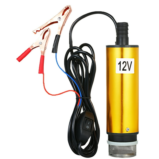 DC /24V Submersible Pump for Pumping Diesel Oil Water 51mm Water Oil Diesel Fuel Transfer Pump Refueling with Fliter Screen