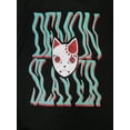 thumbnail image 2 of Demon Slayer Fox Mask Men's Black Sleep Pajama Pants-XL, 2 of 7