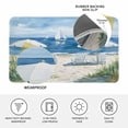 thumbnail image 3 of Nautical Sea Wave Blue Door Mat Indoor Outdoor, Ocean Coastal Beach Plant Non Slip Welcome Mat with Rubber Backing, Absorbent Fabric Front Door Mats Entryway Rug for Home Patio Entrance 24"x36", 3 of 8