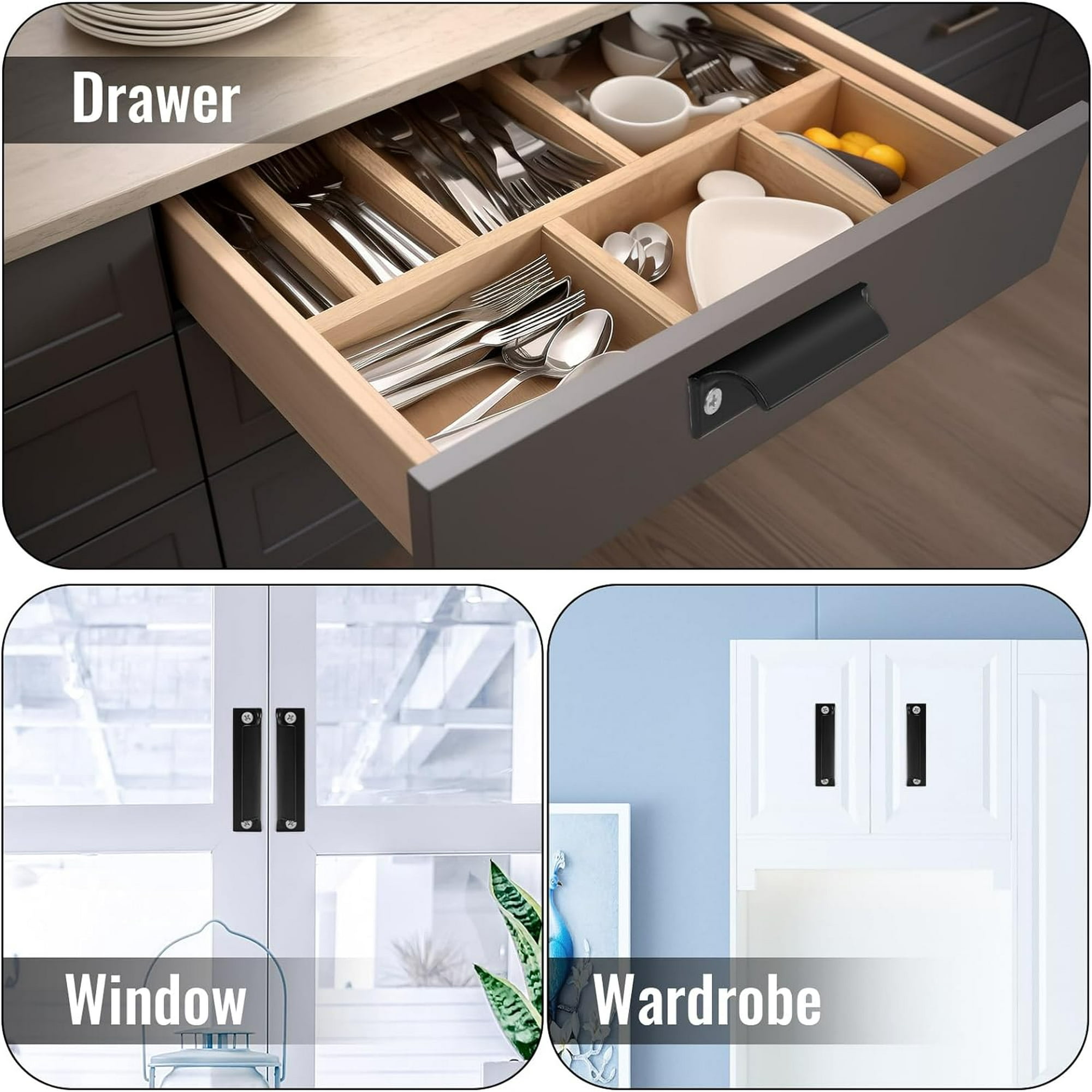 Poignée De Porte Intérieure JUVA 1 Poignée De Fenêtre Verrouillable Blanche | Sécurité Enfant Porte Coulissante