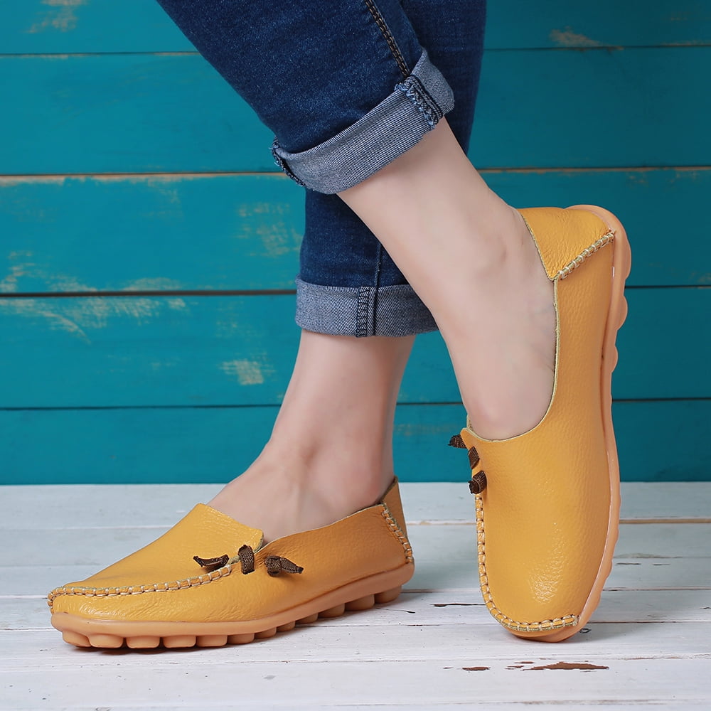 yellow loafers ladies