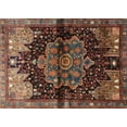 thumbnail image 1 of Ahgly Company Indoor Rectangle Traditional Dark Gold Brown Persian Area Rugs, 8' x 12', 1 of 6