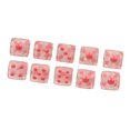 thumbnail image 4 of Juego de dados JAAS 20 piezas transparentes con puntos rosas, 4 of 5