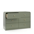 thumbnail image 4 of Storkcraft Santos 6 Drawer Nursery Double Dresser, Olive, 4 of 11