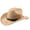 Khaki, variant on TIANZEN Western Cowboy Hat With Curved Brim For And Outdoor Adventure Travel Riding Country Style Leather Hat