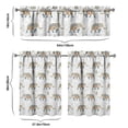 thumbnail image 6 of Kitchen Curtains 36 Inch Short - 3 Panel Set, Boho Elephant Mandala Print, Rod Pocket Window Curtain, 100% Polyester for Farmhouse, Retro Bohemian Kitchen, Easy Wash, 6 of 6