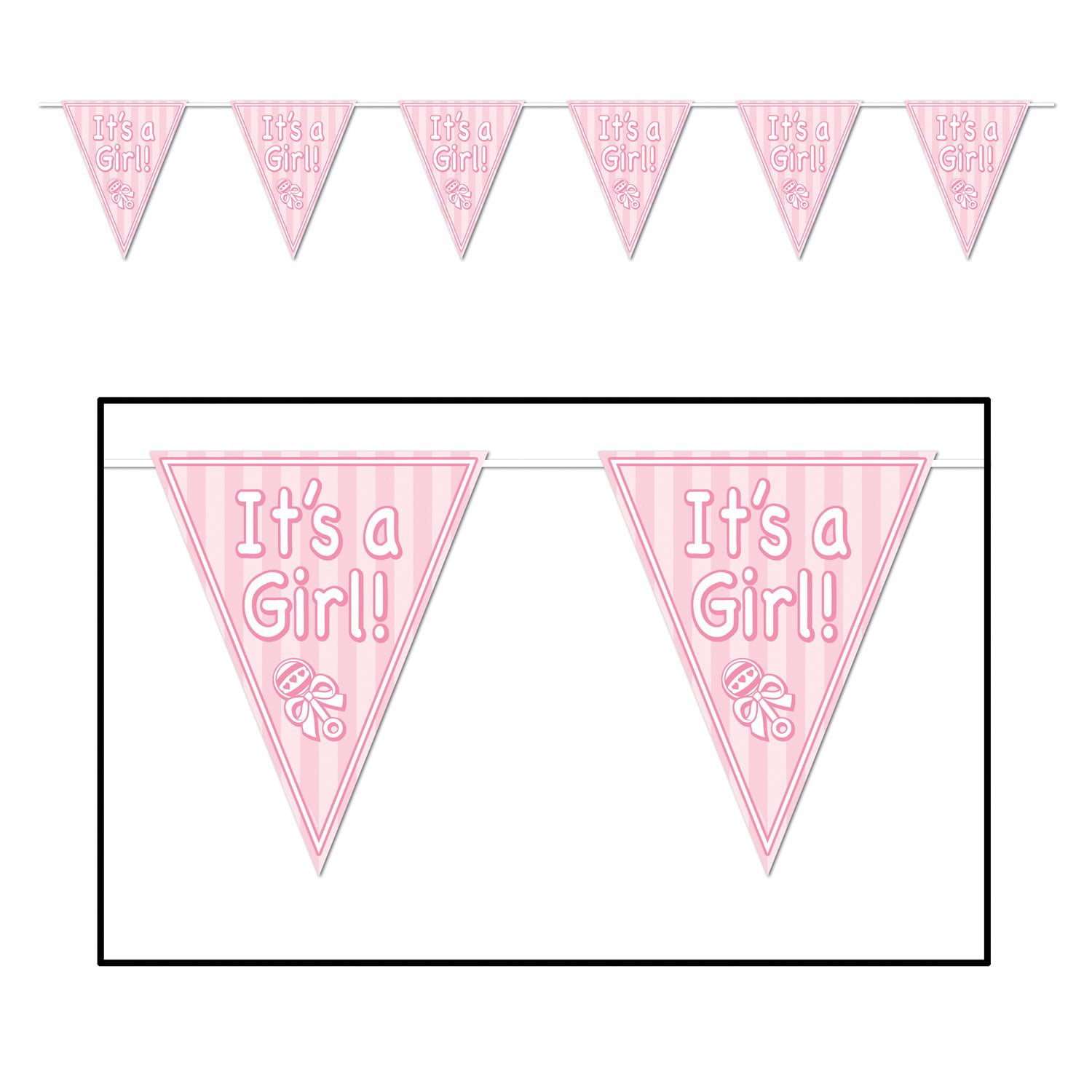 Pink Flamingo Party Supply Set Tableware Triangle Bunting Light String Decor 