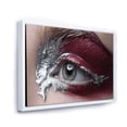 thumbnail image 3 of Designart 'Close Up of A Woman Eye With Red Makeup On' Modern Framed Canvas Wall Art Print, 3 of 5