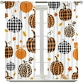 thumbnail image 2 of Fall Curtains Pumpkin Autumn Farmhouse Autumn Maple Leaves Harvest Thanksgiving Decorations for Home, Sunflower,Rod Pocket Drapes for Bedroom Living Room 84 in x 84 in Blackout, 2 of 6