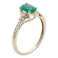 thumbnail image 2 of 10k Yellow Gold Oval Emerald and Diamond Ring, 2 of 5