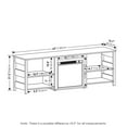 thumbnail image 2 of Furinno Classic 70 Inch TV Stand with Fireplace, White Emboss, 2 of 9