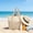 Beige, variant on 14.7 In Mesh Beach Bag, Large Beach Tote with Zipper Pocket,Pool Bag for Family Travel Vacation Cruise Essentials