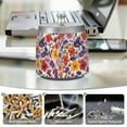 thumbnail image 6 of Yayeee Ashtray with Lid for Cigarette Smokeless Stainless Steel Home Ash Holder, Colorful Flowers Pattern, 6 of 7