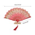 thumbnail image 2 of Unique Bargains Elegant Butterfly With Tassel Folding Fan 1PC Red, 2 of 5