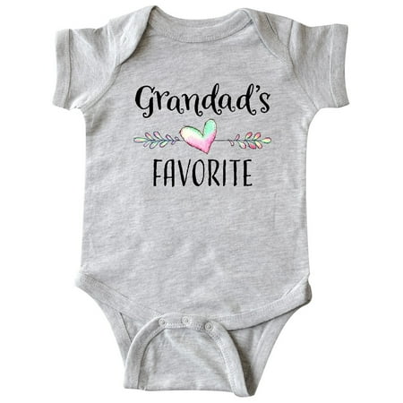 

Inktastic Grandads Favorite- Heart Grandchild Gift Baby Boy or Baby Girl Bodysuit