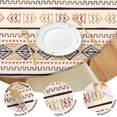 thumbnail image 4 of Brown Geometric Striped Pattern Round Fitted Tablecloth with Elastic Edge,Dining Table Cover Waterproof,Outdoor Round Tablecloth for Camping,Dining,Indoor and Outdoor, 4 of 7