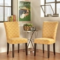 thumbnail image 4 of Chelsea Lane Pattern Upholstered Espresso Parson Dining Chairs, Set of 2, Samba Red, 4 of 10