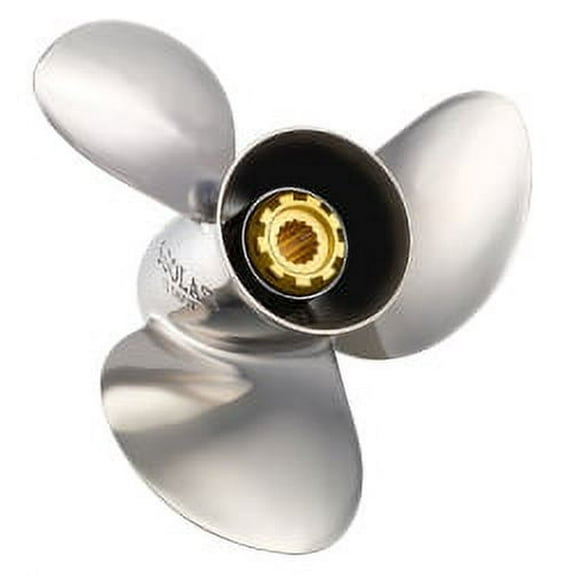 Solas Yamaha 333111015 New Saturn, Stainless Steel 3-Blade Propeller