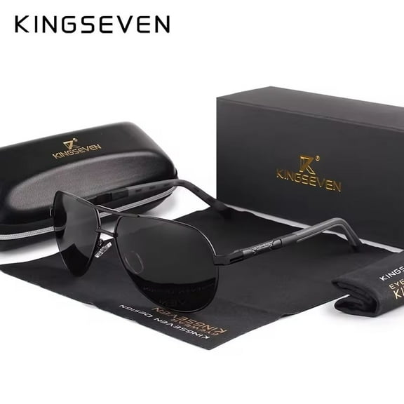 KINGSEVEN Classic Pilot Sunglasses Fashion Alloy Frame UV400 Polarized Eyewear