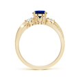 thumbnail image 2 of ANGARA Lab Grown 1.55 Ct Blue Sapphire Engagement Ring for Women in 14K Yellow Gold (Size-8x6mm) | September Birthstone, Anniversary, Jewelry Gift for Women | Lab-Grown Blue Sapphire Ring, 2 of 8
