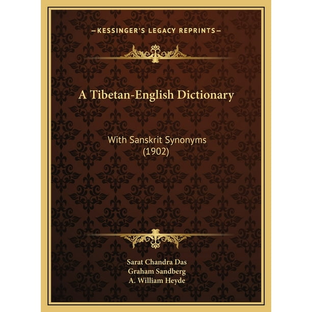 A TibetanEnglish Dictionary With Sanskrit Synonyms (1902) Walmart
