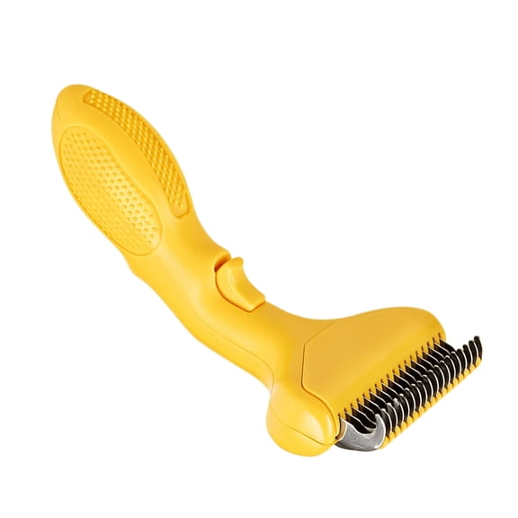Long-Hair Dematting Comb with -Hand Grip for Regular Brushing