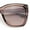 Brown Slate - Brown, variant on Womens Chic Thick Horn Cat Eye Elegant Thin Arm Plastic Sunglasses Black - Smoke