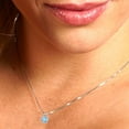 thumbnail image 4 of 0.5 ct Brilliant Round Cut Solitaire Natural Sky Blue Topaz 18K White Solid Gold Everyday Affordable Designer Necklace Pendant with 16" Chain, 4 of 6
