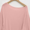 thumbnail image 5 of JGGSPWM Chemises pour Femmes à Manches Longues, Hauts Courts à Nouer devant, T-Shirt Uni Doux et Respirant à Col Rond pour Sport, Entraînement, Tenues Athlétiques Rose G, 5 of 5
