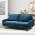 thumbnail image 4 of HomeStock Modern Motifs Stylish Modern Comfortable Couch for Living Room & Office Seating-Color:Indigo,Size:Velvet Sofa, 4 of 5
