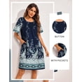 thumbnail image 2 of Ekouaer Moo Moos for Women Button House Dresses with Pockets Mumu, 2 of 6