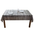 thumbnail image 1 of ziyahi Retro Wood Grain Square Shape Tablecloth Cotton Linen Fabric Home Dining Room Table Cloth Cover, 1 of 7