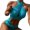 Blue, variant on asdoklhq Swimsuits for Women Plus,Women's Solid Color Bikini Halter Neck Swimsuit Beachwear Set